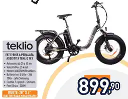 Unieuro Fat e-bike a pedalata assistita TEKLIO TF3 offerta