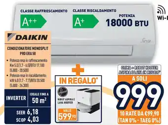 Unieuro DAIKIN Condizionatore monosplit pro era 50 offerta