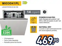 Unieuro WHIRLPOOL Lavastoviglie 60 cm WI03041PL offerta