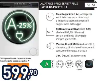 Unieuro HAIER Lavatrice i-pro serie 7 plus hw90-b14979teuit offerta