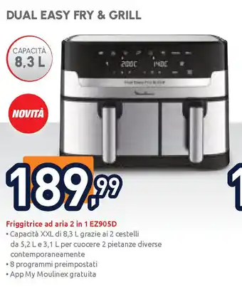 Unieuro MOULINEX Friggitrice ad aria 2 in 1 ez905d offerta