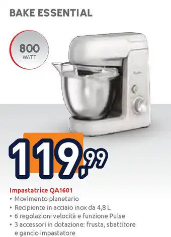 Unieuro MOULINEX Impastatrice qa1601 offerta