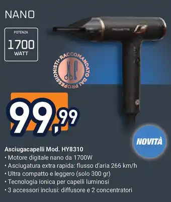 Unieuro ROWENTA Asciugacapelli mod. hy8310 offerta