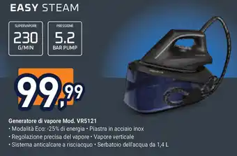 Unieuro ROWENTA Easy steam generatore di vapore mod. vr5121 offerta