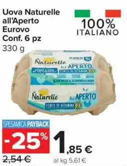 Carrefour Express Uova Naturelle all'Aperto Eurovo offerta