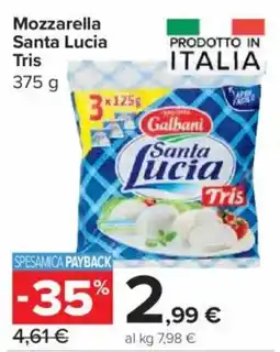 Carrefour Express Mozzarella Santa Lucia Tris offerta