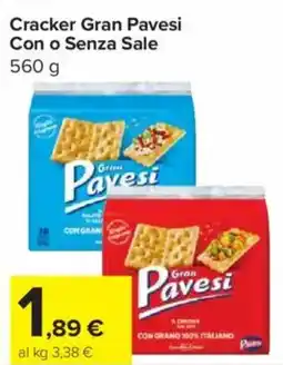 Carrefour Express Cracker Gran Pavesi Con o Senza Sale offerta