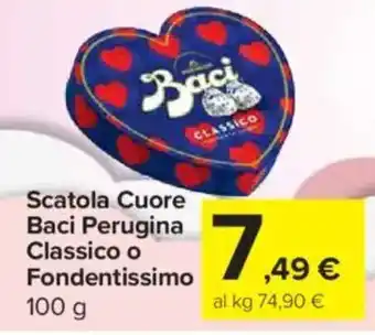 Carrefour Express Scatola Cuore Baci Perugina Classico o Fondentissimo offerta