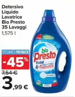 Carrefour Express Detersivo Liquido Lavatrice Bio Presto offerta