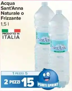 Carrefour Express Acqua Sant'Anna Naturale o Frizzante offerta