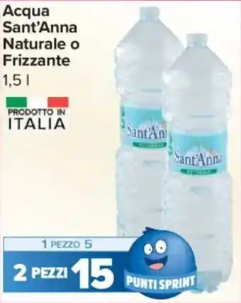 Carrefour Express Acqua Sant'Anna Naturale o Frizzante offerta