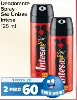 Carrefour Express Deodorante Spray Sex Unisex Intesa offerta