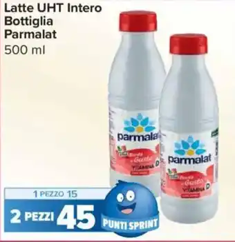 Carrefour Express Latte UHT Intero Bottiglia Parmalat offerta