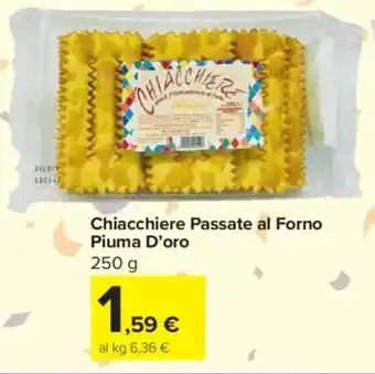 Carrefour Express Chiacchiere Passate al Forno Piuma D'oro offerta