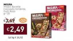 Prezzemolo e Vitale MISURA Protein Barrette Cioccolato Fondente, Frutti Rossi offerta