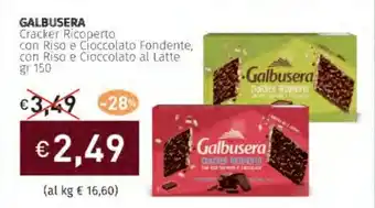 Prezzemolo e Vitale GALBUSERA Cracker Ricoperto con Riso e Cioccolato Fondente offerta