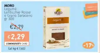 Prezzemolo e Vitale MORO Legumè Lenticchie Rosse e Grano Saraceno offerta