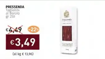 Prezzemolo e Vitale PRESSENDA Tagliolini al Barolo offerta