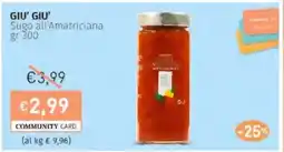 Prezzemolo e Vitale GIU' GIU' Sugo all'Amatriciana offerta