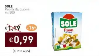 Prezzemolo e Vitale SOLE Panna da Cucina offerta