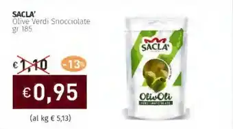 Prezzemolo e Vitale SACLA' Olive Verdi Snocciolate offerta