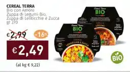 Prezzemolo e Vitale CEREAL TERRA Bio con Amore Zuppa di Legumi Bio, Zuppa di Lenticchie e Zucca offerta