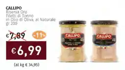 Prezzemolo e Vitale CALLIPO Riserva Oro Filetti di Tonno in Olio di Oliva, al Naturale offerta