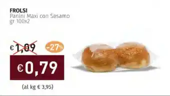 Prezzemolo e Vitale FROLSI Panini Maxi con Sesamo offerta