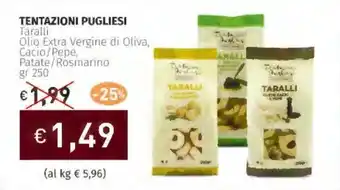 Prezzemolo e Vitale TENTAZIONI PUGLIESI Taralli Olio Extra Vergine di Oliva, Cacio/Pepe, Patate/Rosmarino offerta