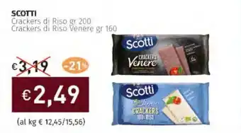 Prezzemolo e Vitale SCOTTI Crackers di Riso Crackers di Riso Venere offerta