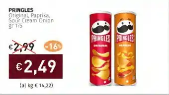 Prezzemolo e Vitale PRINGLES Original, Paprika, Sour Cream Onion offerta