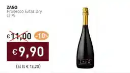 Prezzemolo e Vitale ZAGO Prosecco Extra Dry offerta