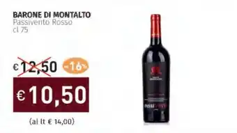 Prezzemolo e Vitale BARONE DI MONTALTO Passivento Rosso offerta