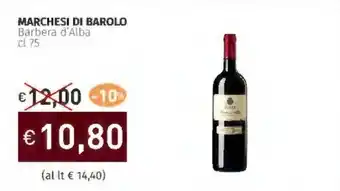 Prezzemolo e Vitale MARCHESI DI BAROLO Barbera d'Alba offerta