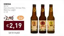 Prezzemolo e Vitale KINISIA Birra Fara Dunkel, Kinisa Pils, Marina Lager offerta