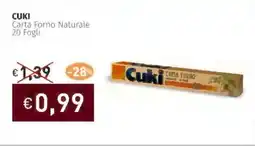 Prezzemolo e Vitale CUKI Carta Forno Naturale 20 Fogli offerta