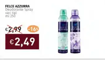 Prezzemolo e Vitale FELCE AZZURRA Deodorante Spray offerta