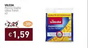 Prezzemolo e Vitale VILEDA Panno Giallo Ultra Fresh offerta