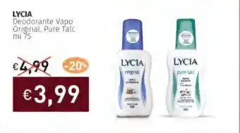 Prezzemolo e Vitale LYCIA Deodorante Vapo Original, Pure Talc offerta