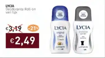 Prezzemolo e Vitale LYCIA Deodorante Roll-on vari tipi offerta