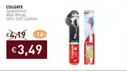 Prezzemolo e Vitale COLGATE Spazzolino Max White, Slim Soft Carbon offerta