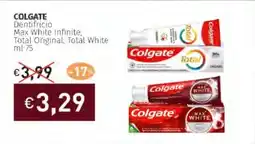 Prezzemolo e Vitale COLGATE Dentifricio Max White Infinite, Total Original, Total White offerta