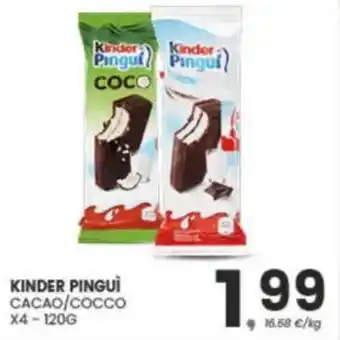 Eurospar Kinder pingui cacao/cocco offerta