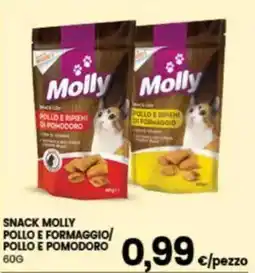 Eurospar Snack molly pollo e formaggio/ pollo e pomodoro offerta