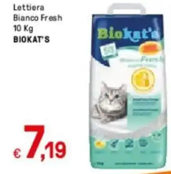Iper La Grande Biokat's Lettiera Bianco Fresh 10kg offerta