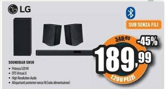 Unieuro Sn5r.deusllk altoparlante soundbar nero 4.1 canali 520 w offerta