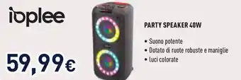 Unieuro IOPLEE Party speaker 40w offerta