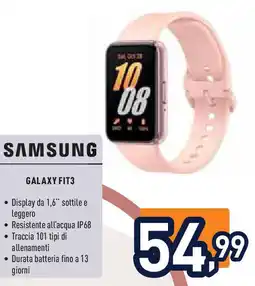 Unieuro SAMSUNG Galaxy fit3 offerta