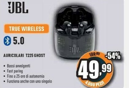 Auricolari t225 ghost offerta di Unieuro