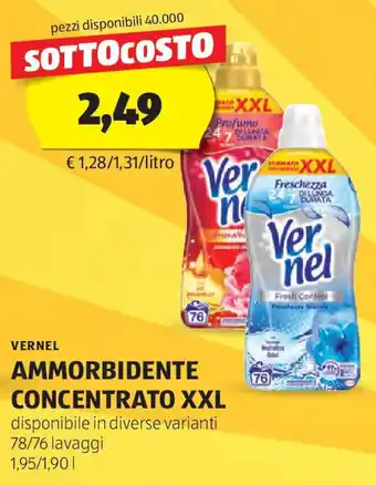 ALDI Vernel ammorbidente concentrato xxl offerta